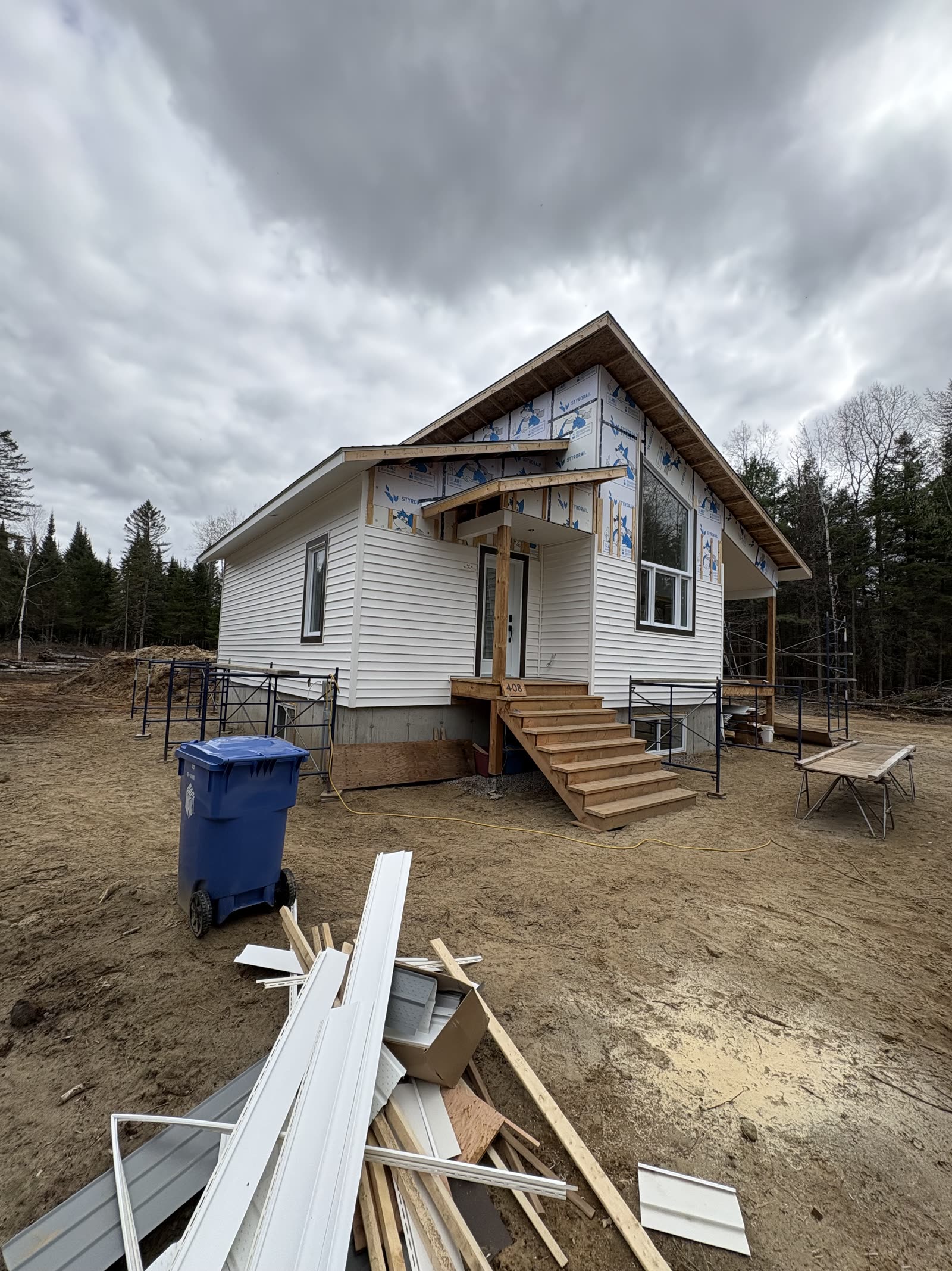 Chantier de construction en cours Hautes-Laurentides